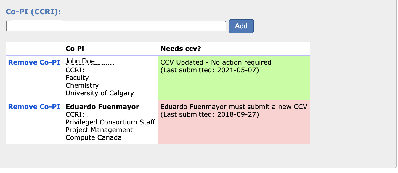 Canadian Common CV Screen Shot